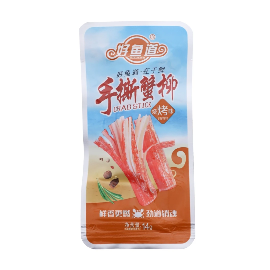 YOHOSIYO/好鱼道烧烤味手撕蟹柳 14g上班充饥的小零食