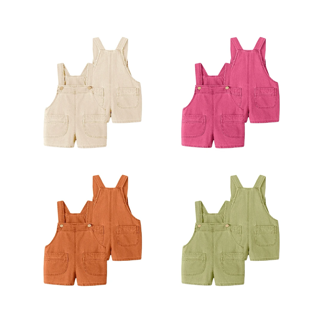 【纯棉休闲短裤】男女宝宝夏季百搭背带短裤夏季休闲洋气系带短裤