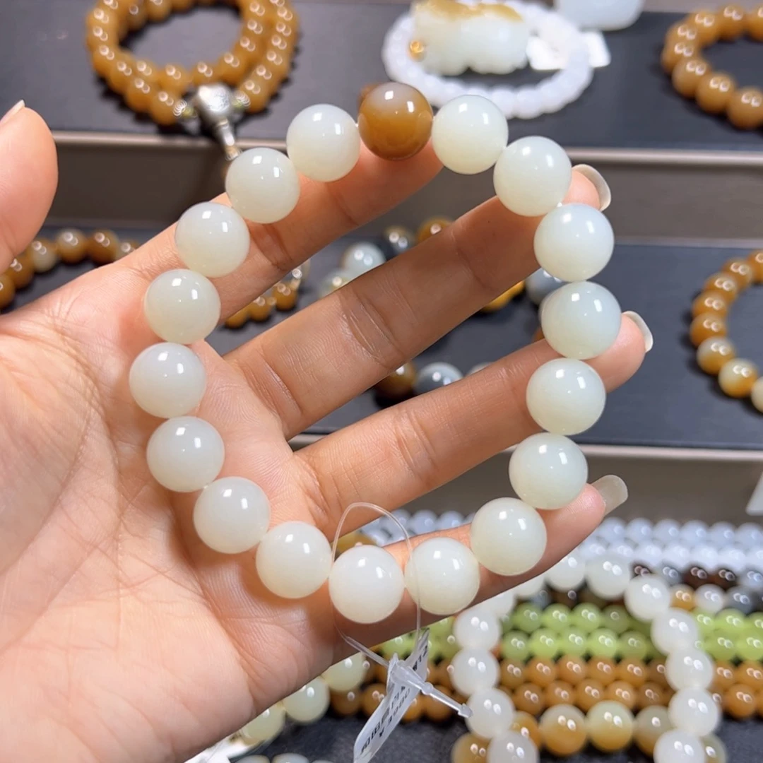 和田玉手链未镶嵌李*