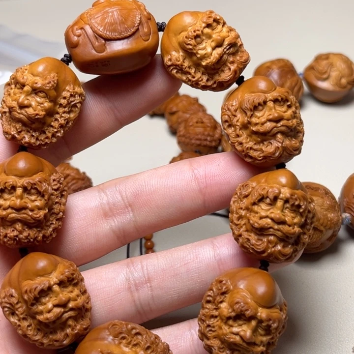 大***虎手串橄榄核百兽达摩