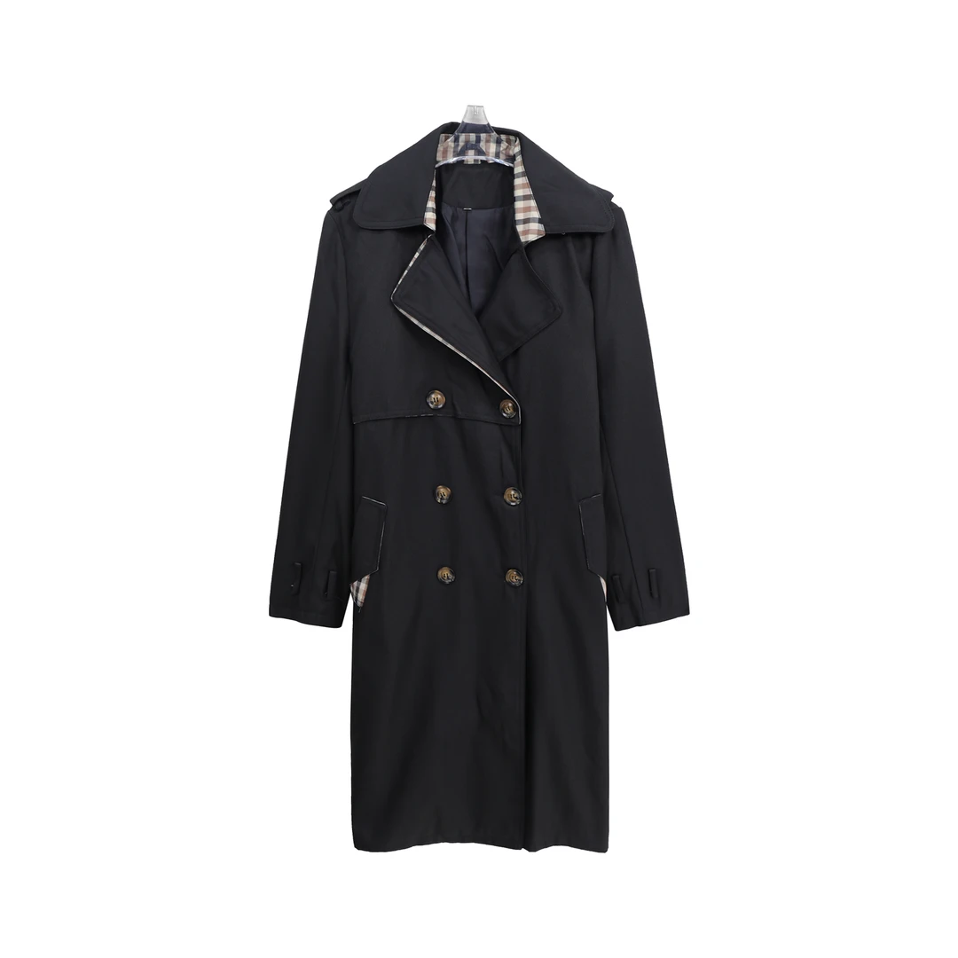 新款时尚气质英伦风通勤百搭中长款风衣外套C18023