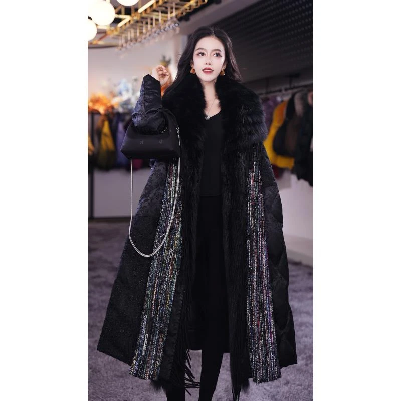 【Yongjia 】鹅绒服配狐狸毛外套55340-1-112#百大红人时髦上新