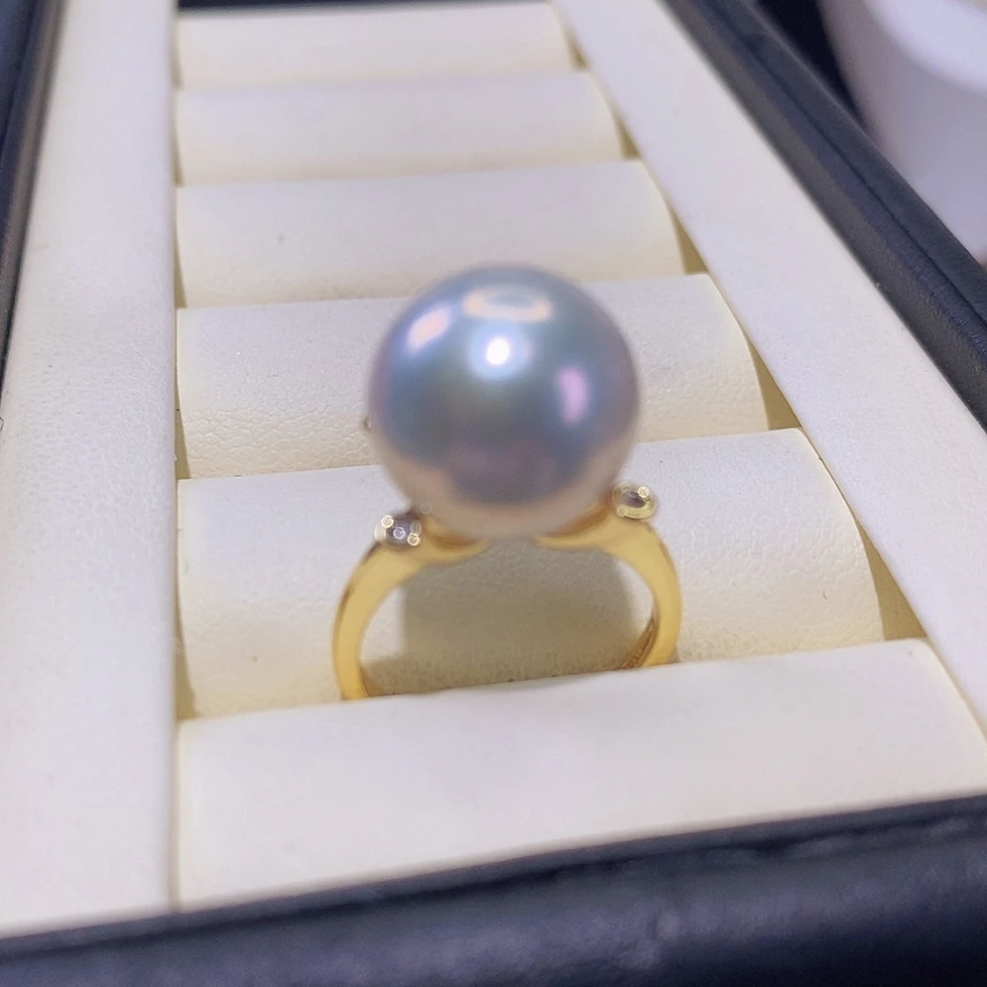 淡水珍珠戒指合金