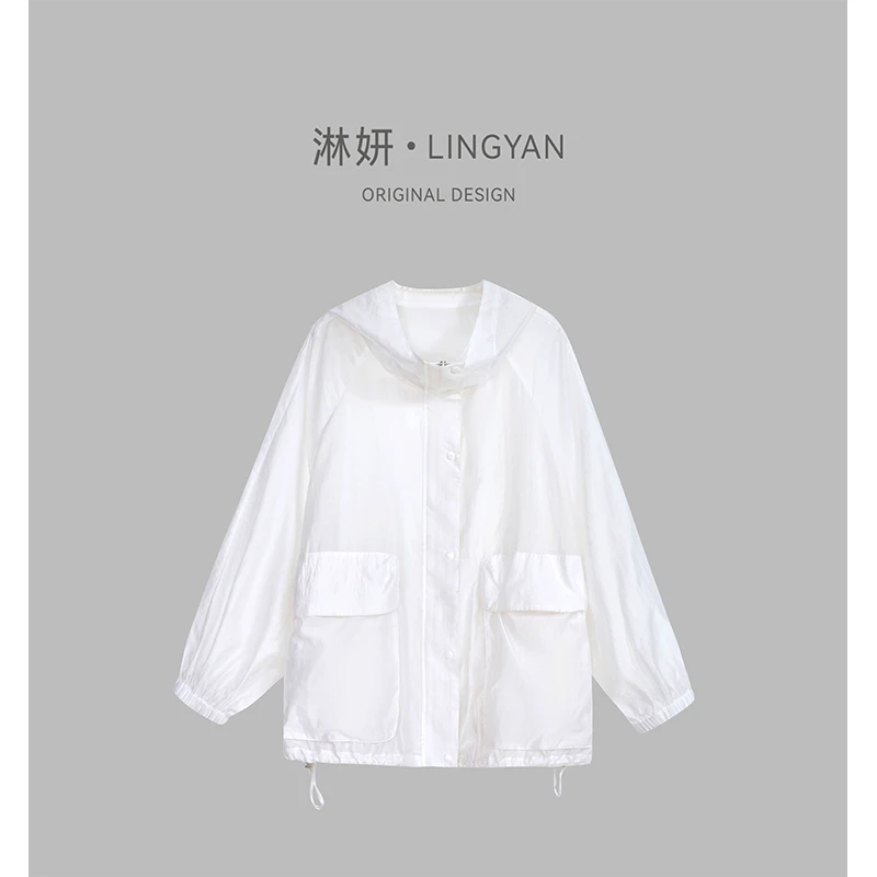 L·Y【天丝外套】天丝夏季百搭 短款设计感抽绳外套24051