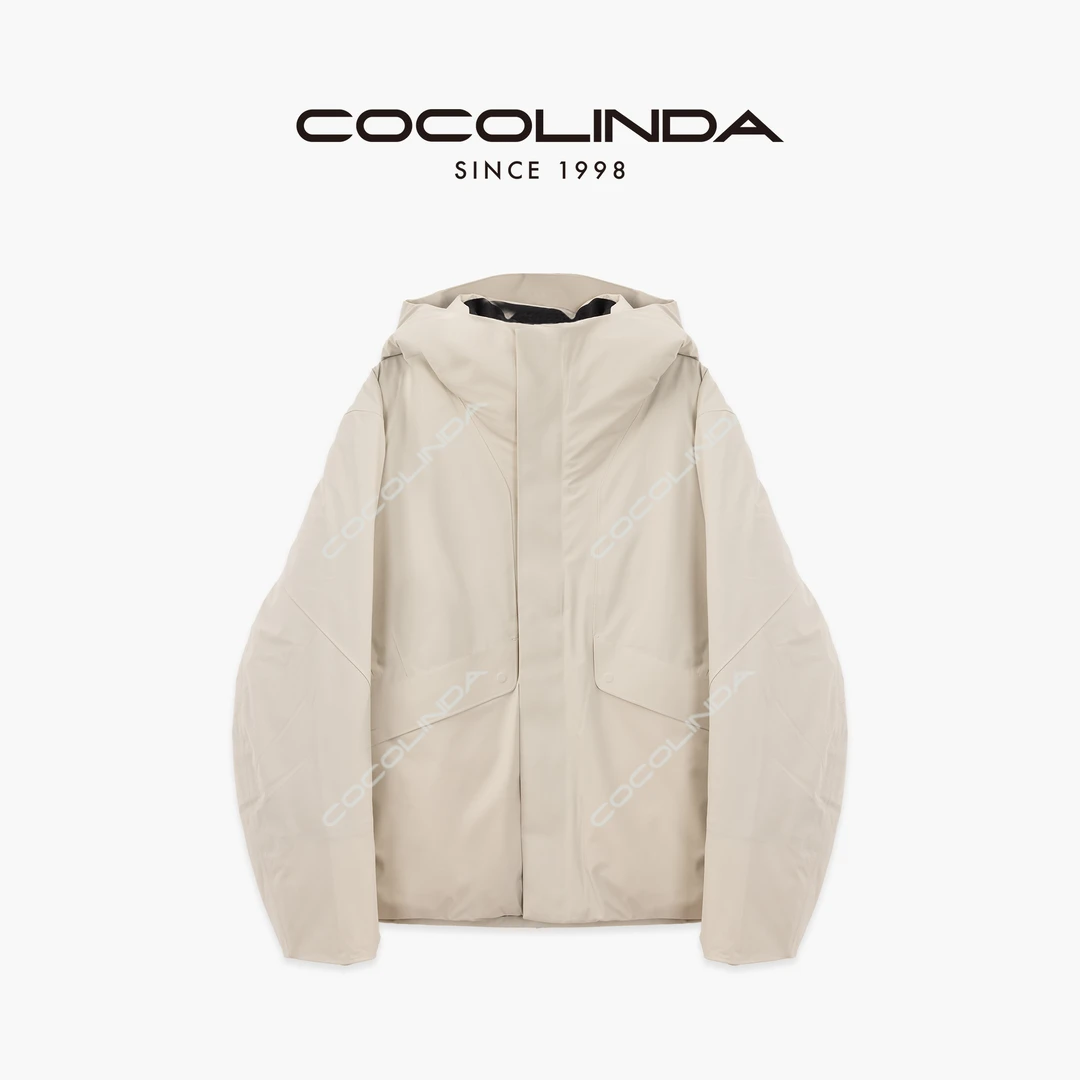 COCOLINDA| 90白鸭绒老钱户外加厚防风袖连帽羽绒服Y5233