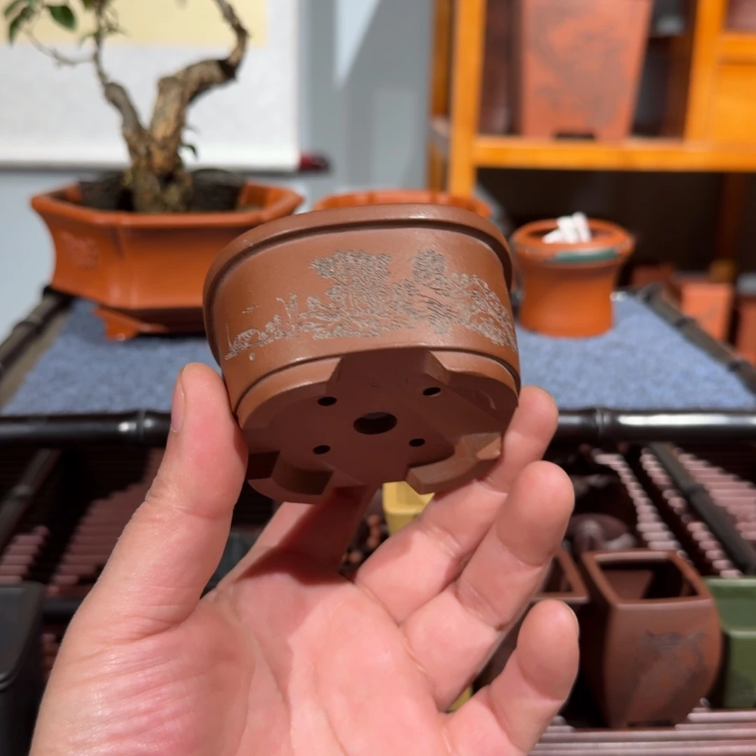 紫砂花盆原矿紫泥