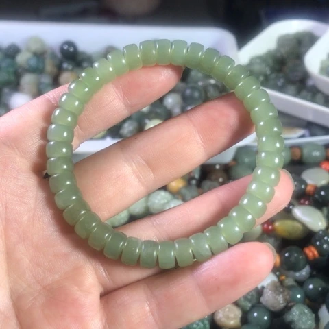 手链未镶嵌和田玉（糖玉）