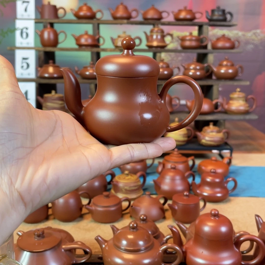 茶壶紫砂羊**?潮州手工手拉朱泥思婷壶