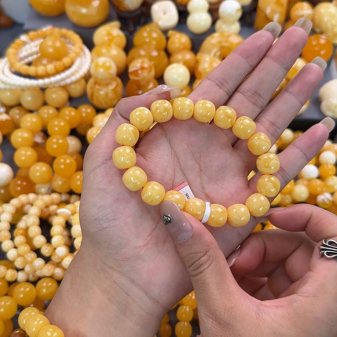蜜蜡未镶嵌珠宝奇石同料13mm