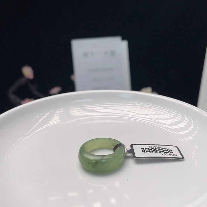 和田玉未镶嵌戒指g4乌兰海馒头17.3不退换