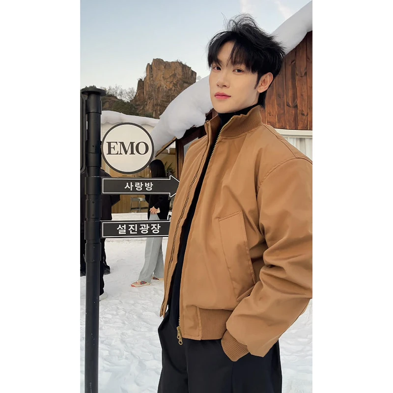 美式cleanfit羽绒服男款冬季新款加厚百搭派克棉服保暖三防外套男