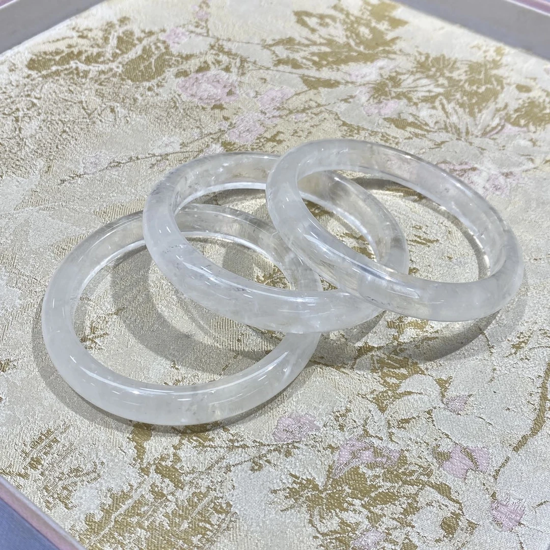【小宝珠宝】27 T67196-白水晶手镯-多样性发一件-10×8mm