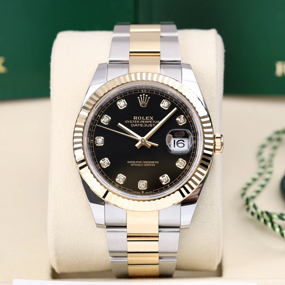 99新 Rolex/劳力士 126333 黑色盘钻石刻度 2025年5月保卡