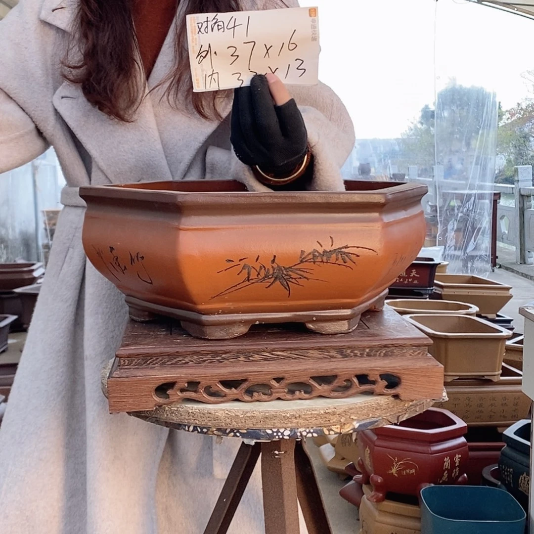 紫砂花盆紫砂花盆瑕疵