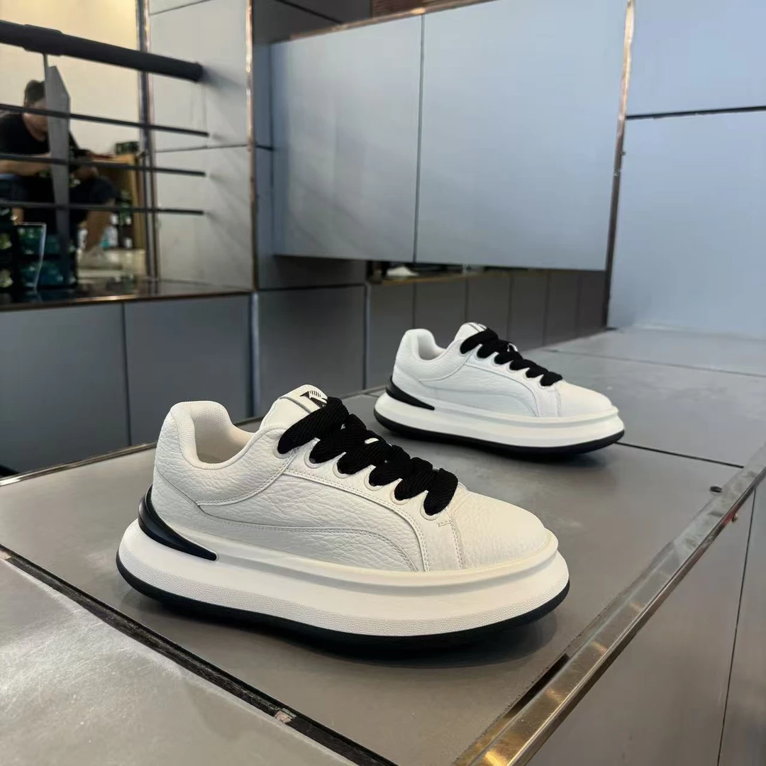 韩版男鞋秋季厚底时尚休闲鞋百搭增高休闲潮流男士鞋子运动鞋低帮