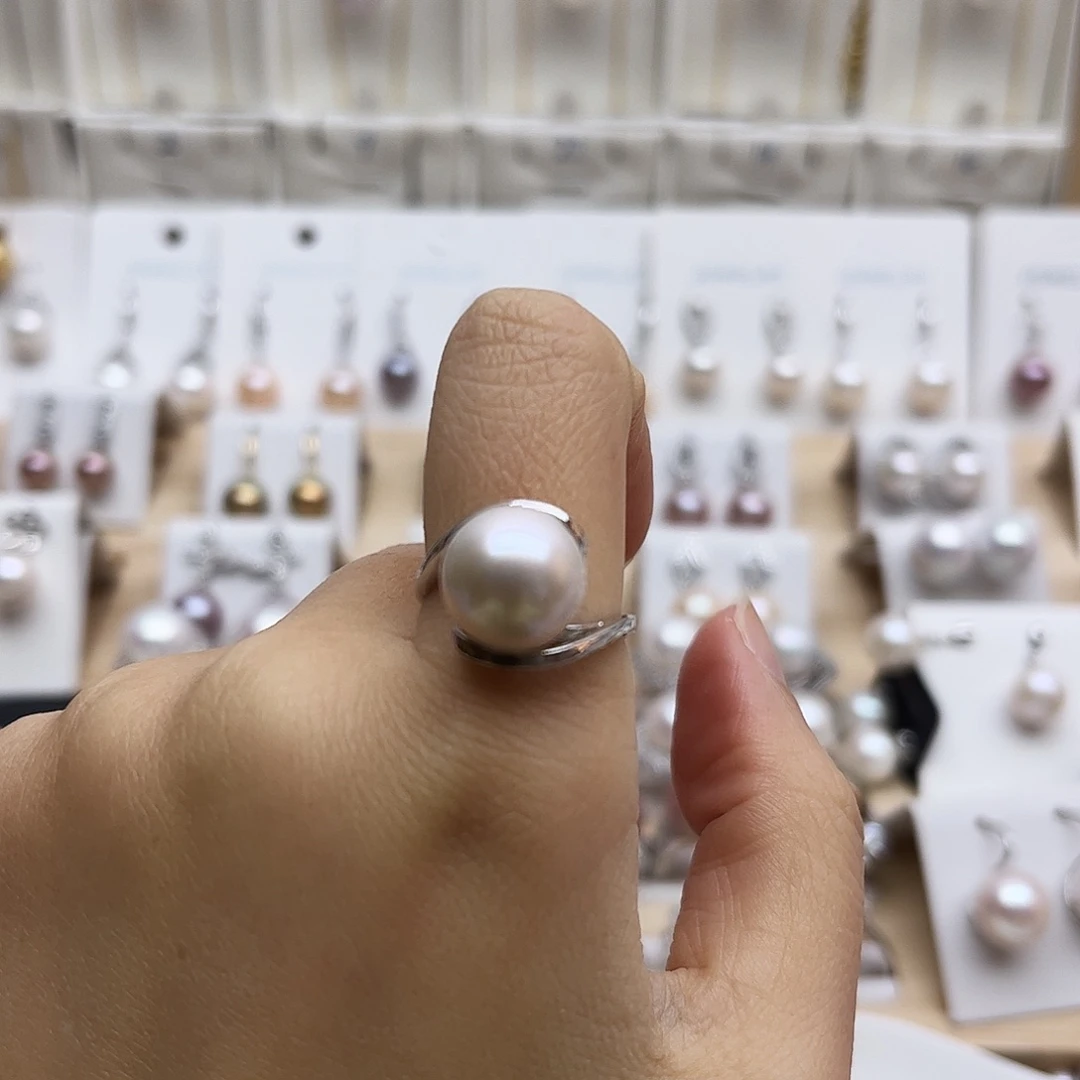 戒指淡水珍珠银S925镶嵌11.1