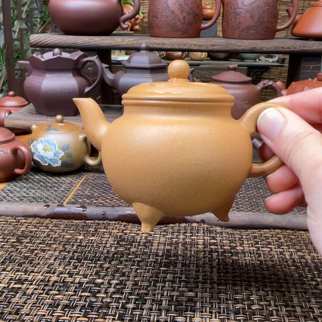 紫砂茶壶宜兴原矿紫砂手工制150