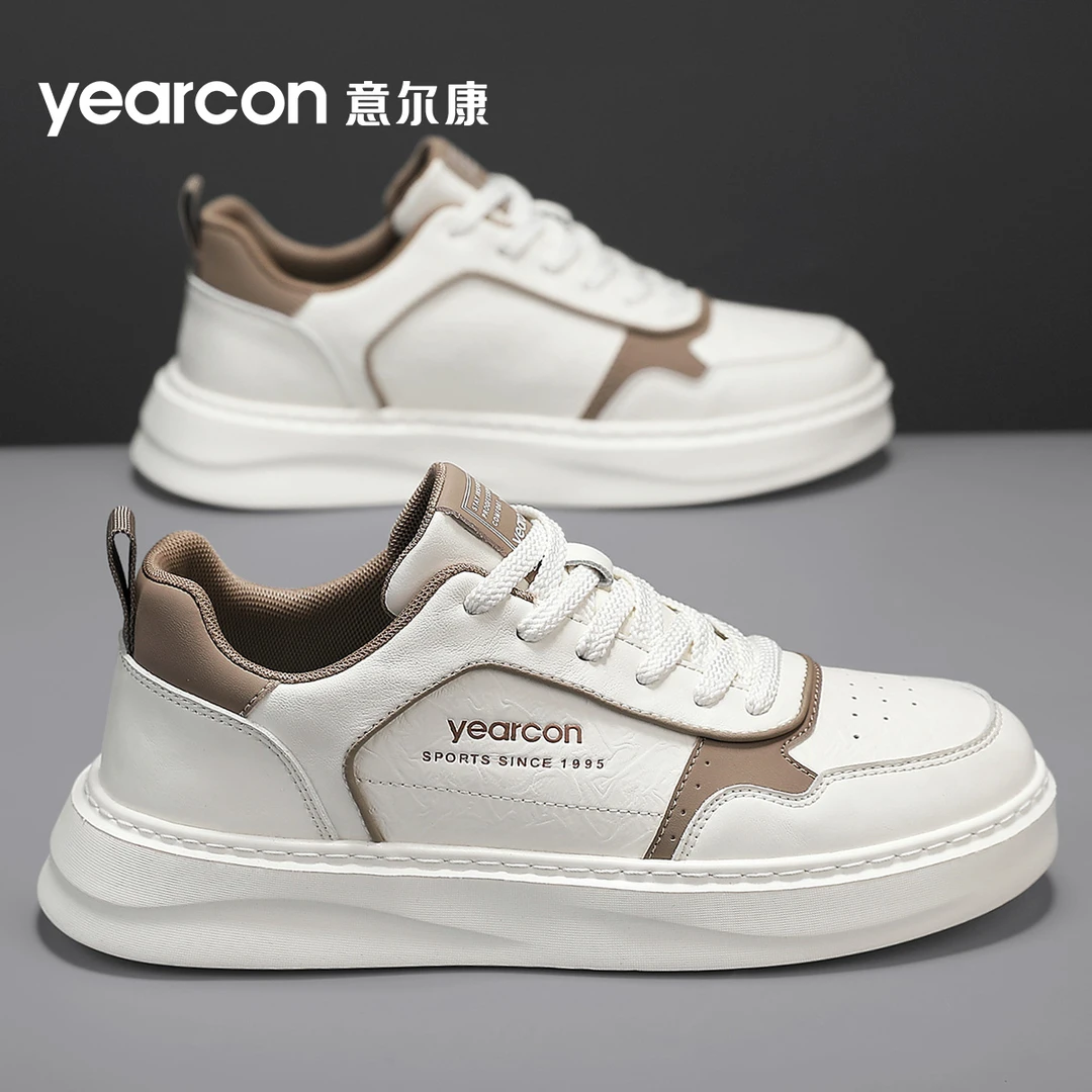 YEARCON/意尔康秋季新款时尚休闲板鞋厚底增高百搭透气小白鞋4826