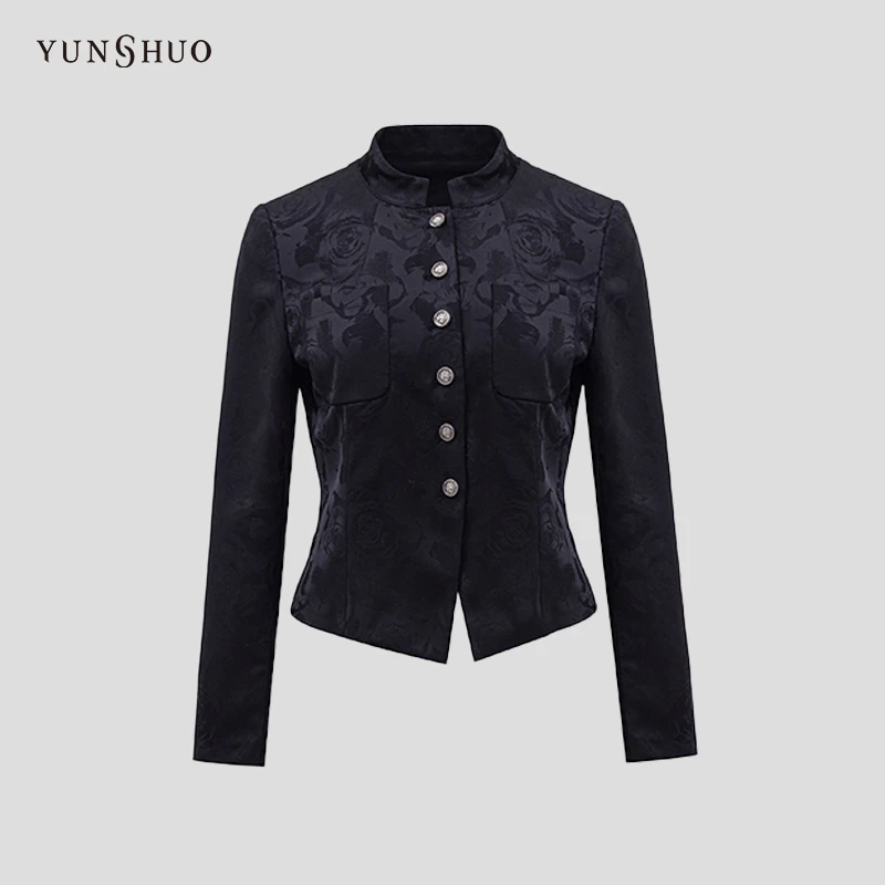 YUNSHUO 中国风短外套女2024春季新款时尚新中式上衣455422