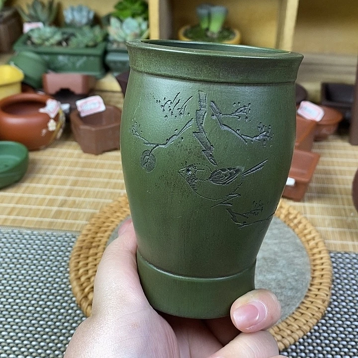 琉璃手工艺品宜兴紫砂精品花盆