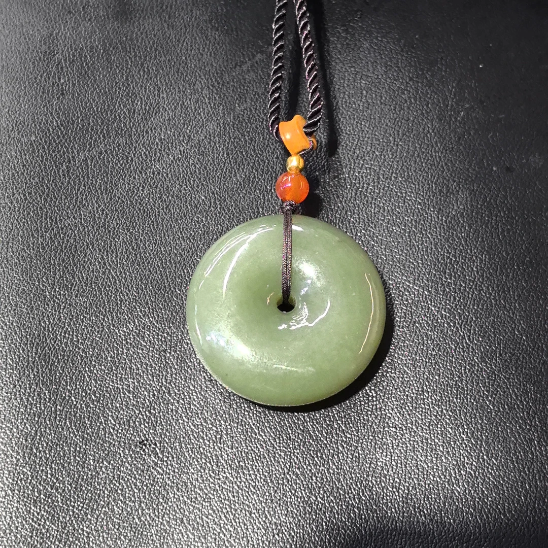 和田玉青玉平安扣吊坠（多样性发1件）#C60