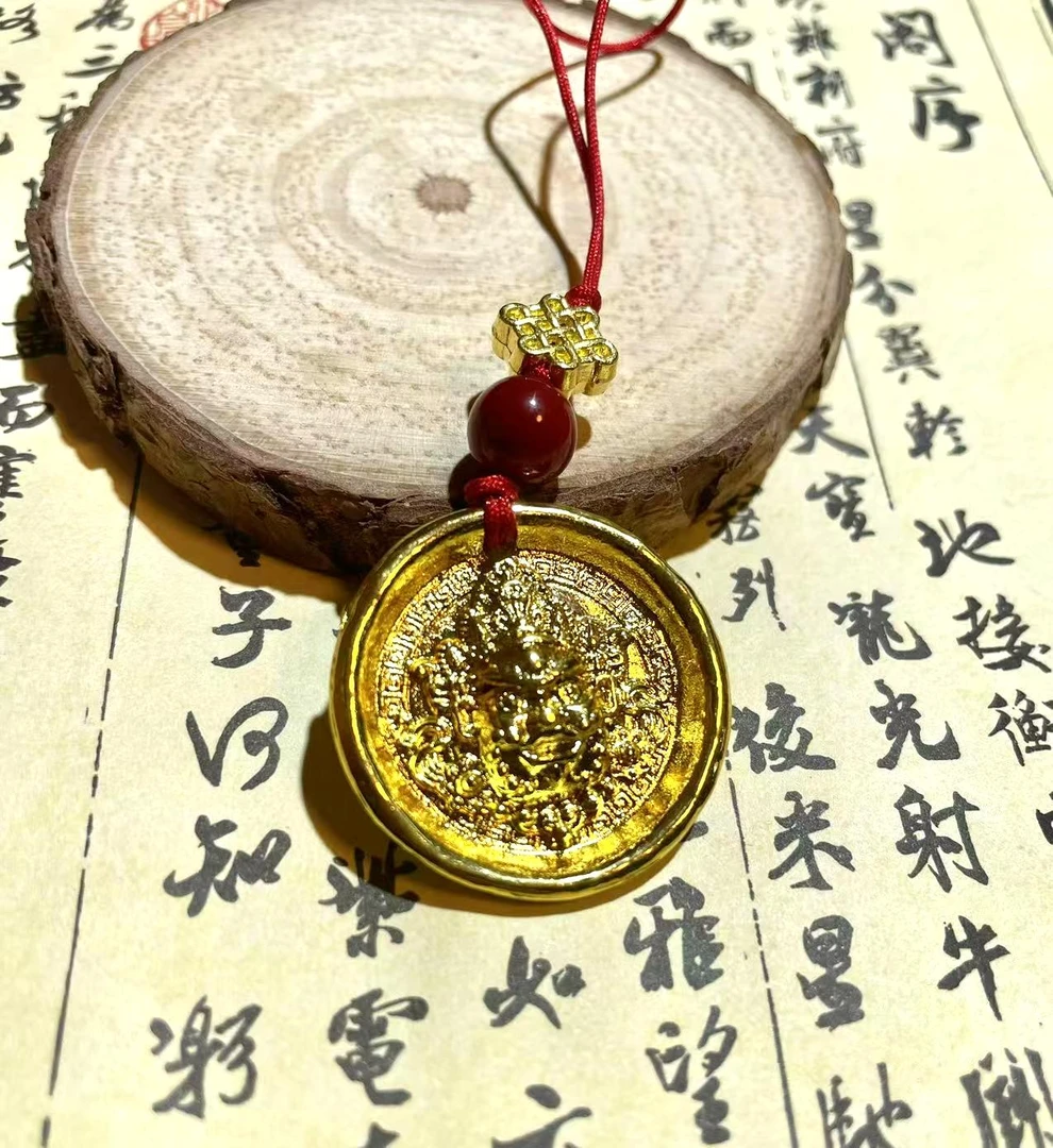 【卡灯牌参与】合金饰品-黄财神手机挂钥匙挂