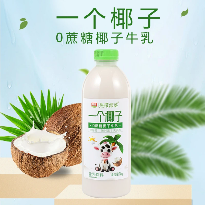 一个椰子鲜榨椰子牛乳含乳饮料四季常备清爽好喝整箱6瓶