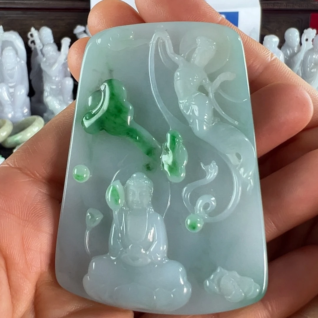 翡翠未镶嵌手镯天然翡翠挂件