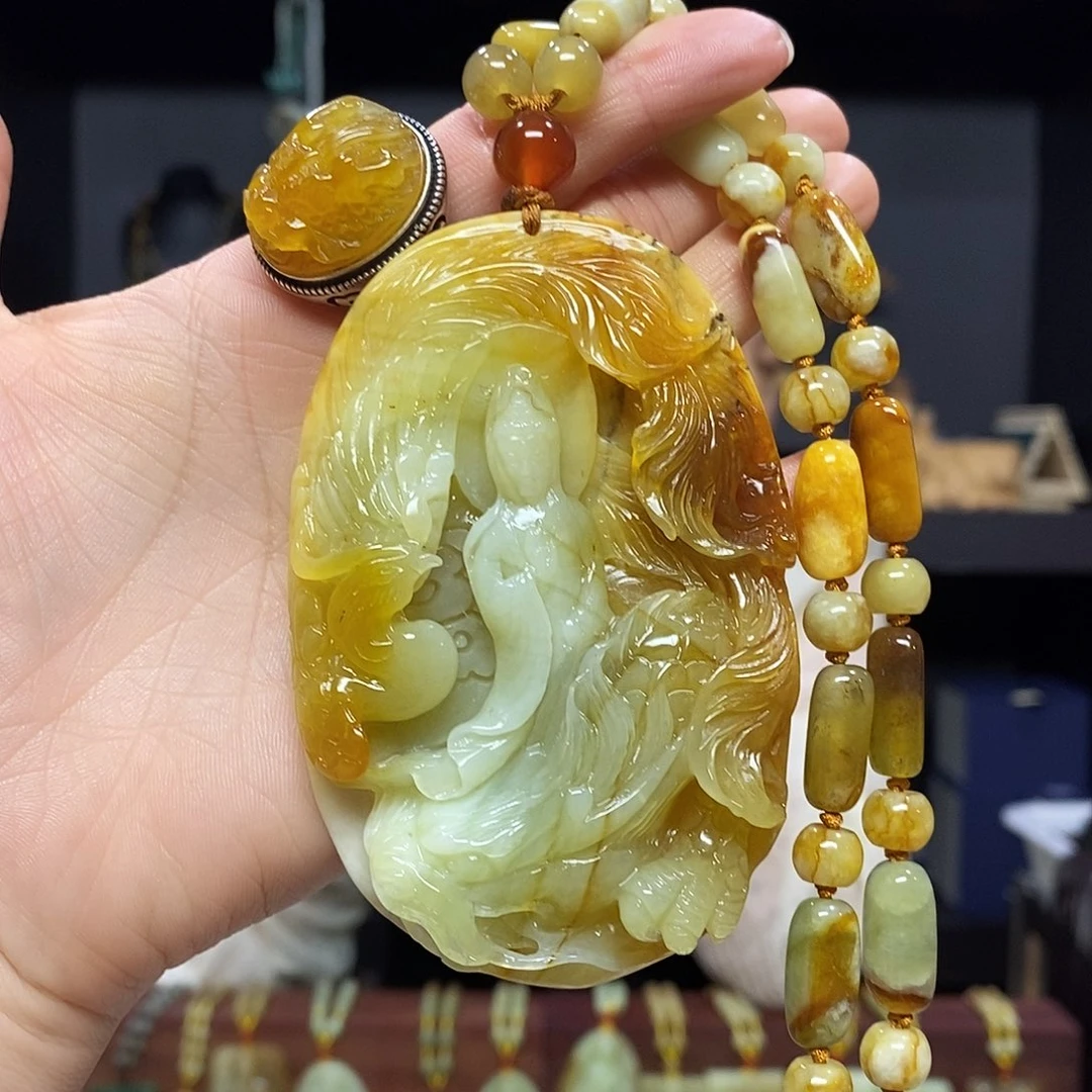 岫玉挂件吊坠未镶嵌用**锦