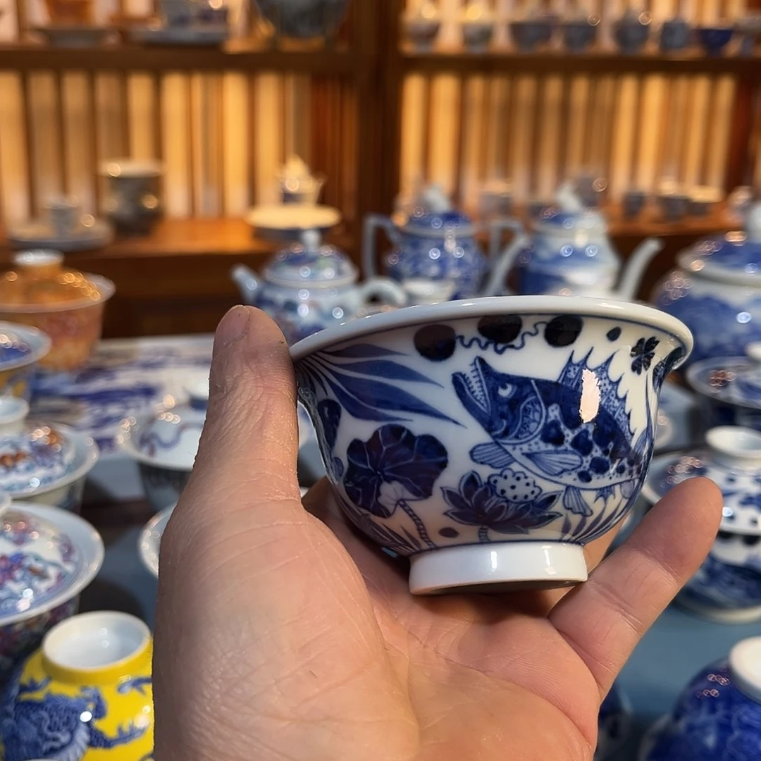 錡镇堂手工手绘压手杯