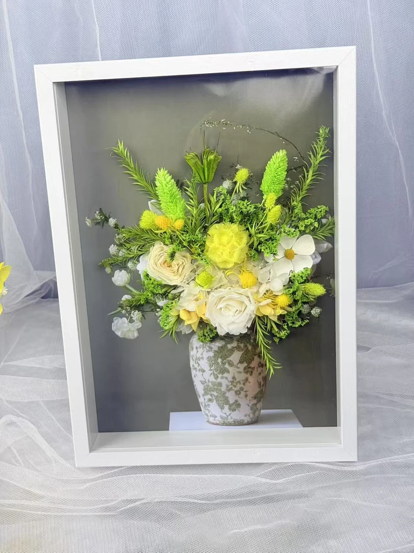 永生花玫瑰艺术设计作品永生花相框