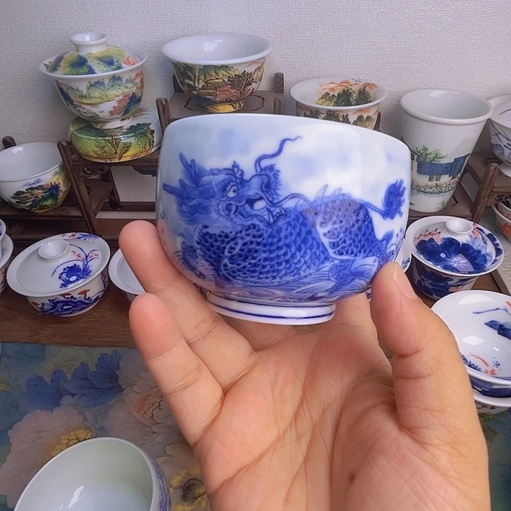 忠意堂釉下彩麒麟微瑕不退