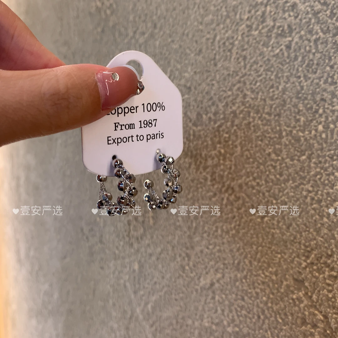 合金耳饰 轻奢高级感金属耳环女2025新款爆款耳钉小众独特耳饰