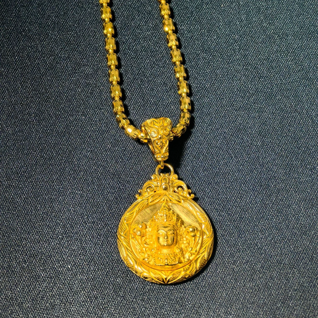 链子足银 工艺绿度母爆闪波光项链闪烁链子