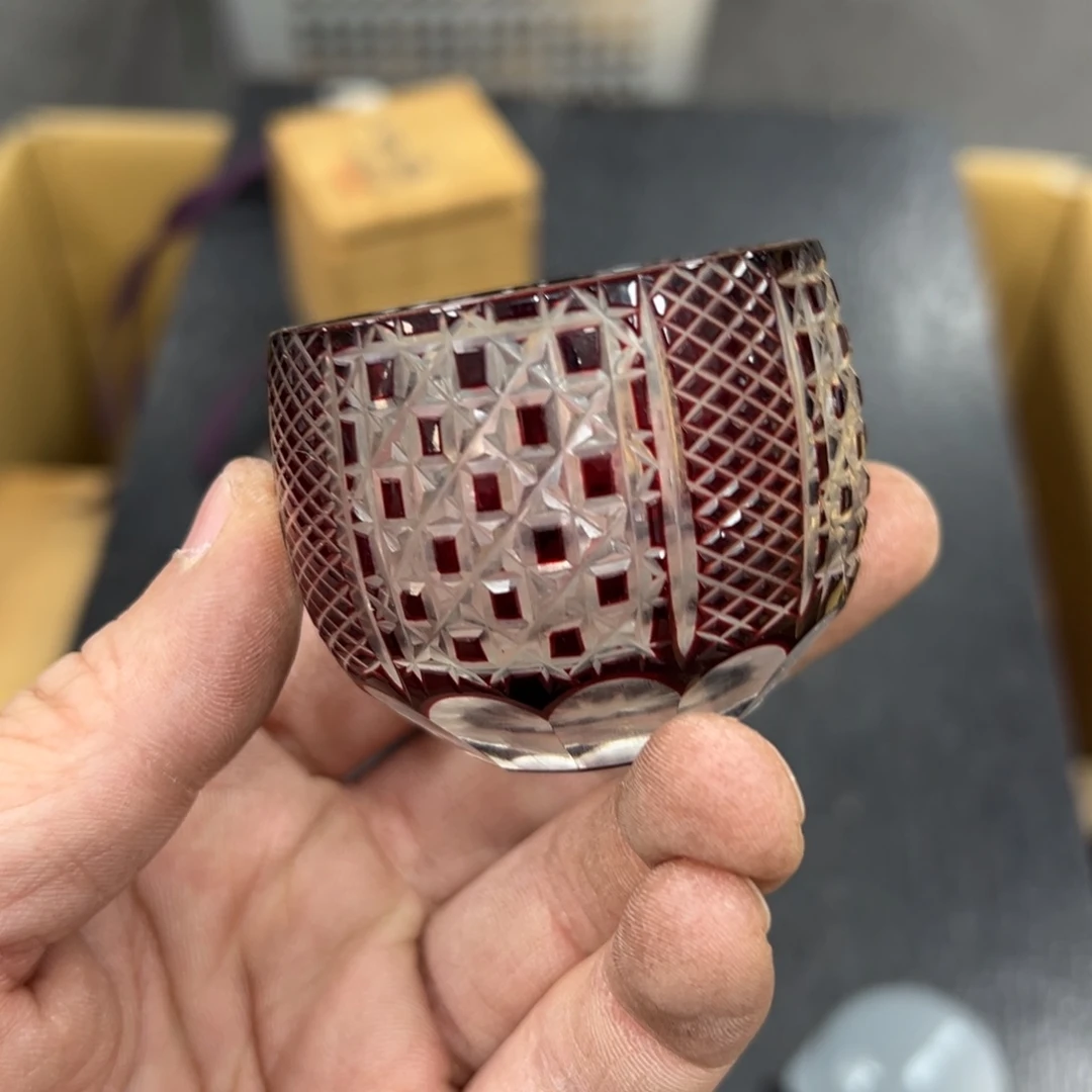 玻璃日本中古工艺品摆件