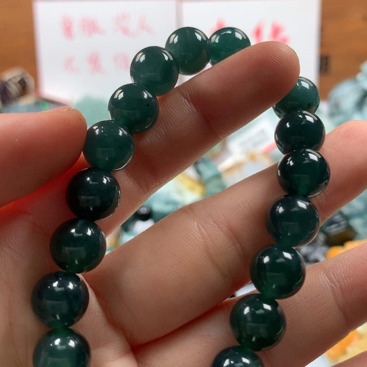 翡翠颈饰未镶嵌保真天然A货翡翠