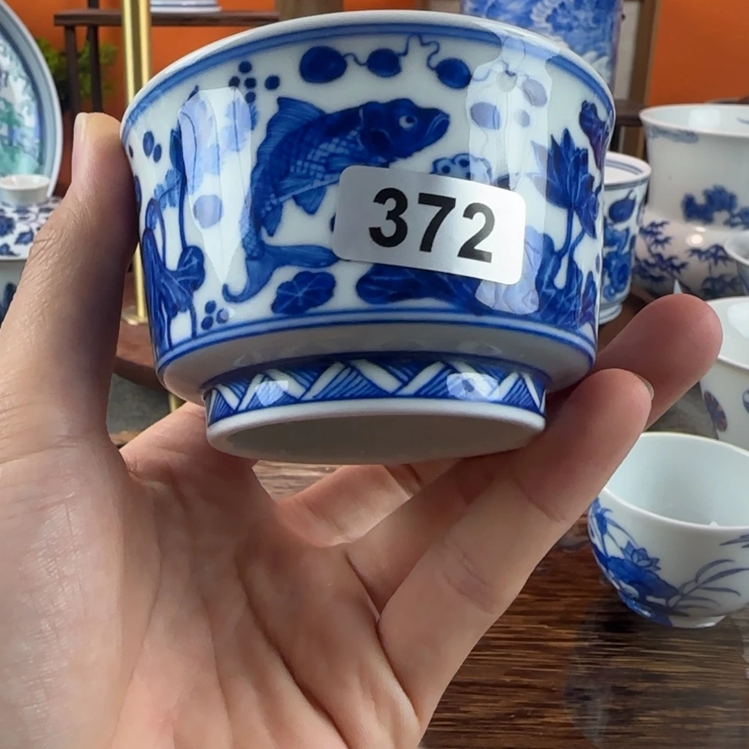 瓷片景德镇手绘青花茶器372
