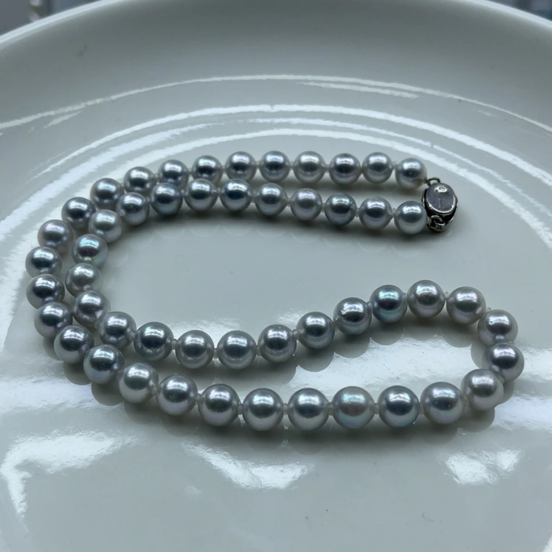 海水珍珠银S925镶嵌颈饰