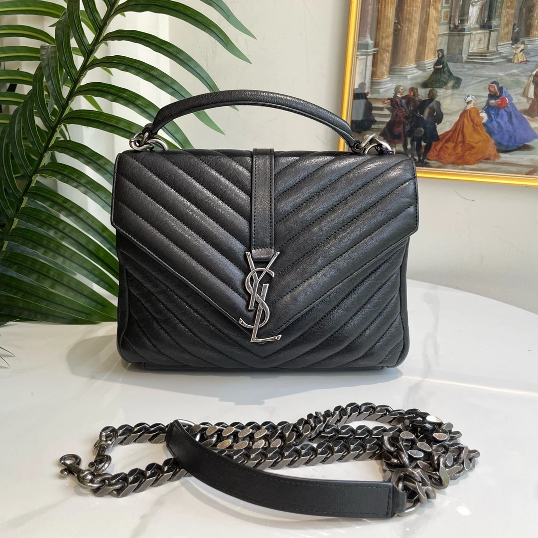 95新 YSL/圣罗兰 多宝二奢/93671/邮差信封包