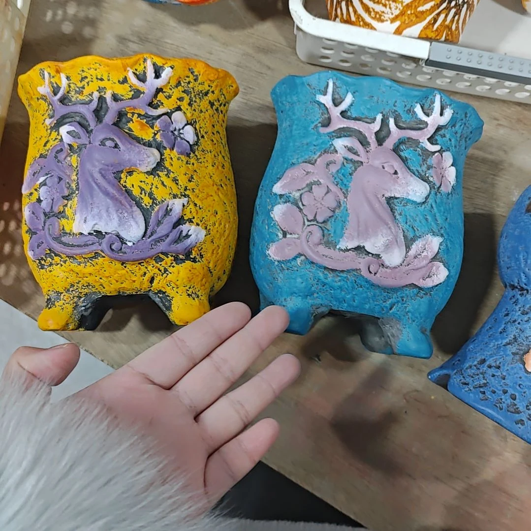 红陶吸水透气的白陶花盆凑满12发货