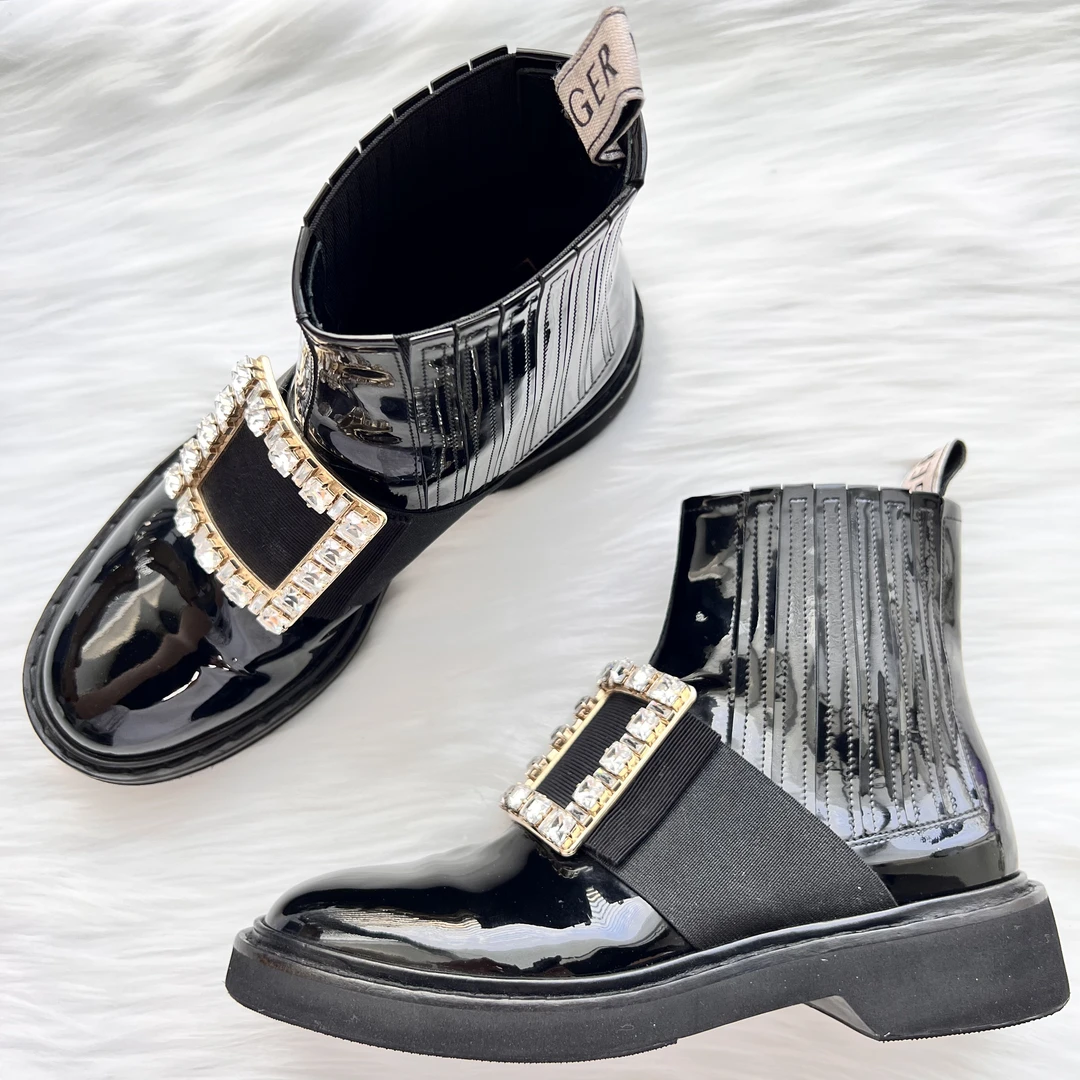 95新 Roger Vivier/罗杰·维威耶 水钻短靴 34.5码 公价1.7w lp003