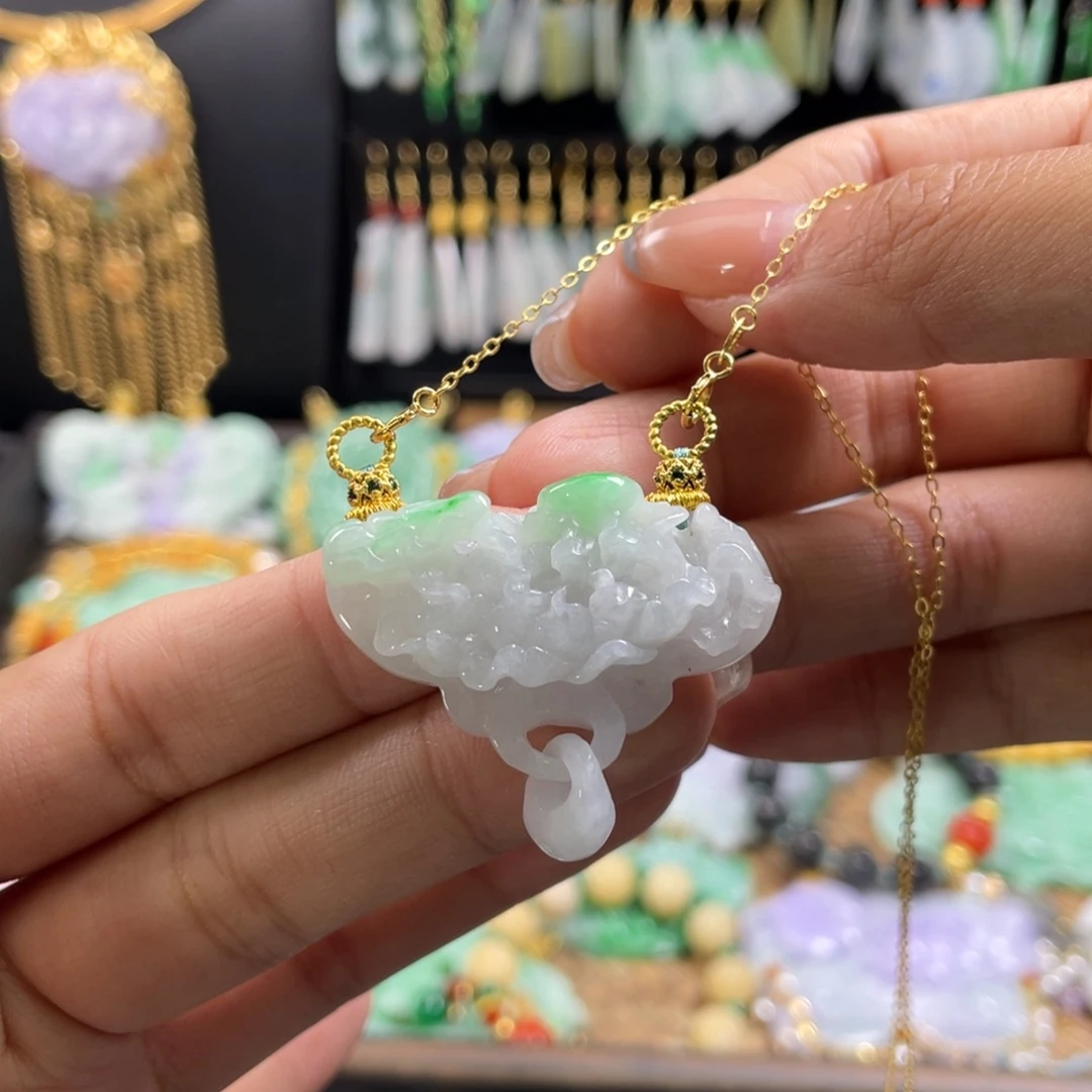 颈饰未镶嵌翡翠代编织