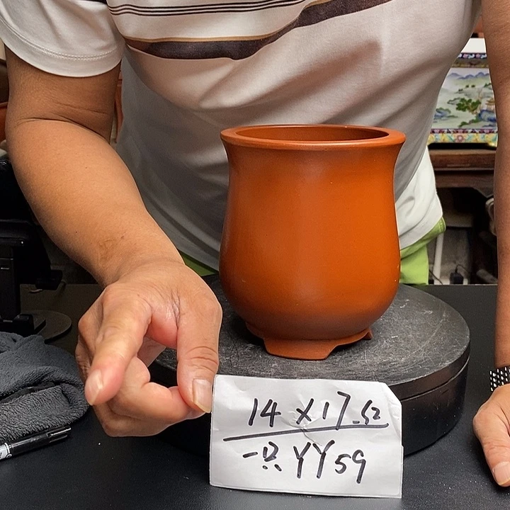 紫砂花盆货号一只YY59