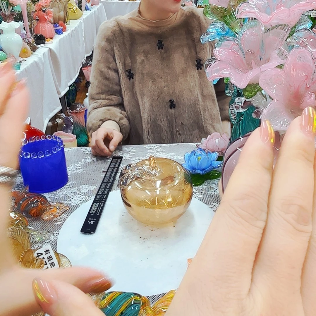苹果琉璃花瓶花器艺术品