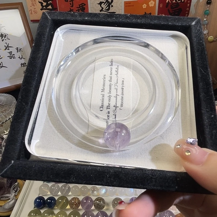 烟晶手链银S925镶嵌天然水晶