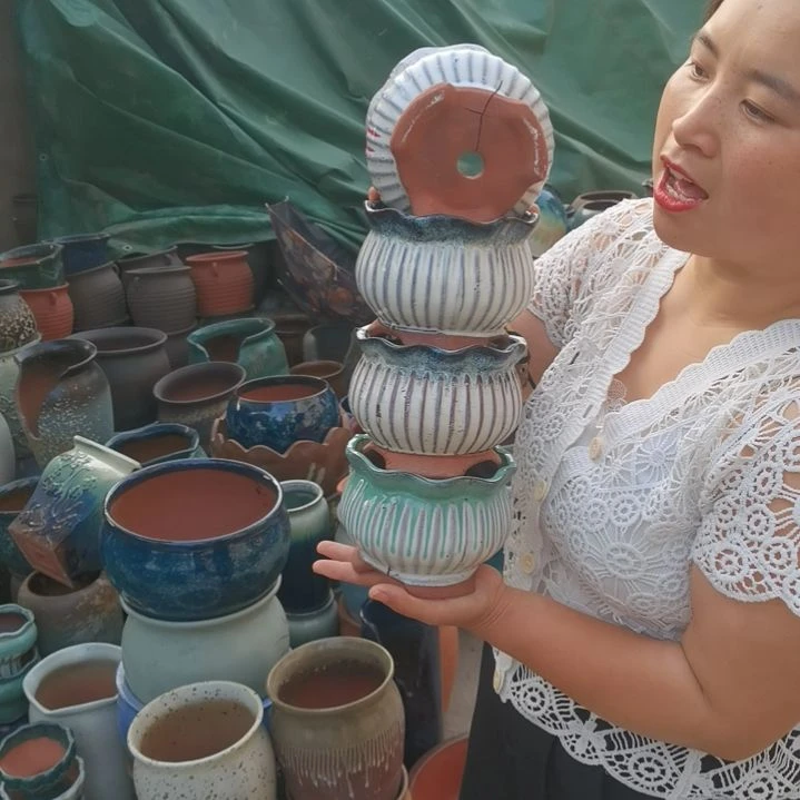 口13高11瑕疵颜色随机四个盆子