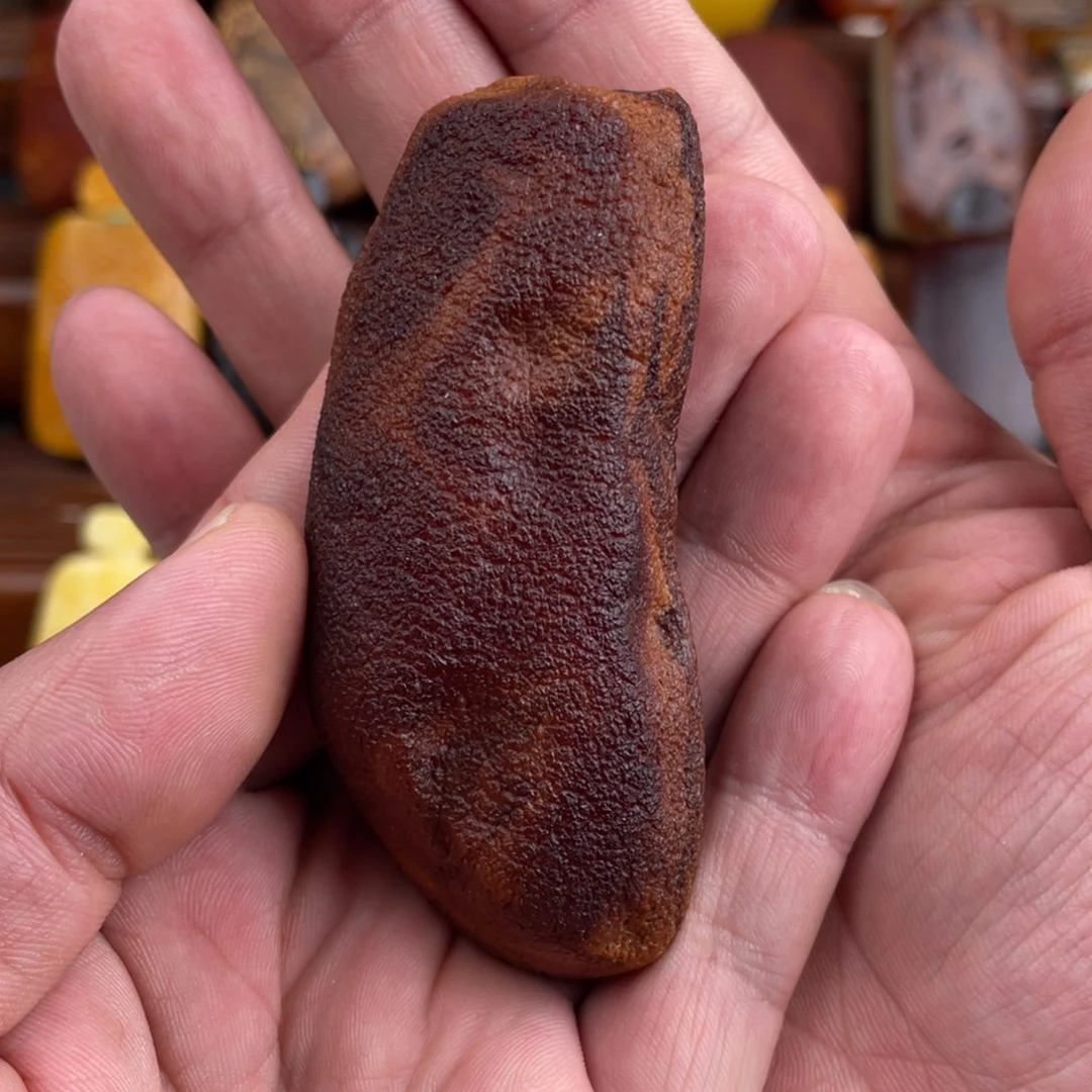 定制琥珀未镶嵌放***空蜜蜡原石打磨