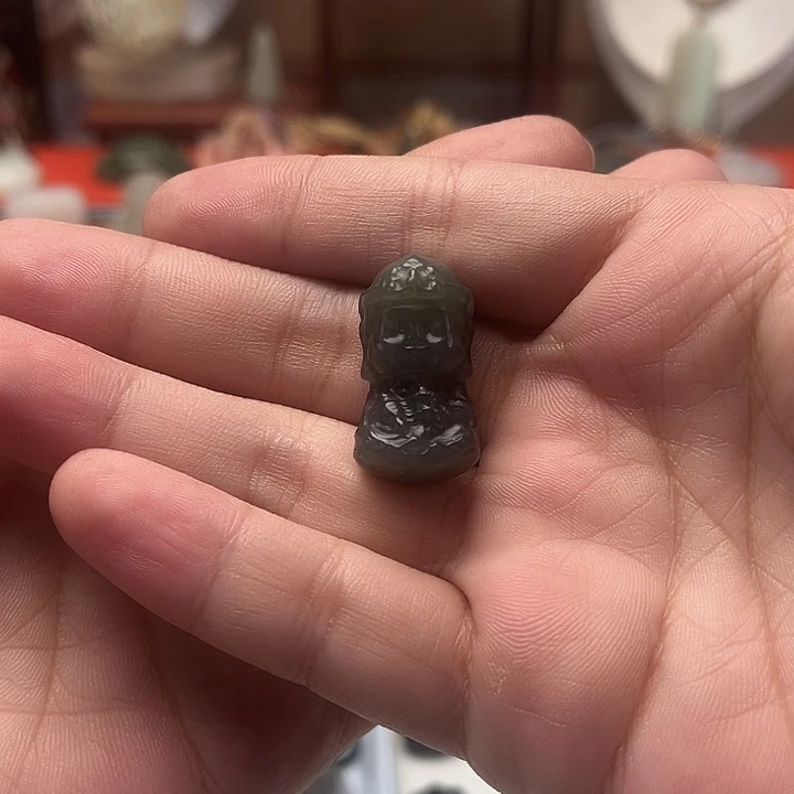 颈饰未镶嵌和田玉宝宝佛