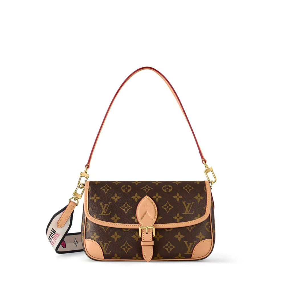 95新 LouisVuitton/路易威登 单肩包斜挎包法棍包（送拉布布）