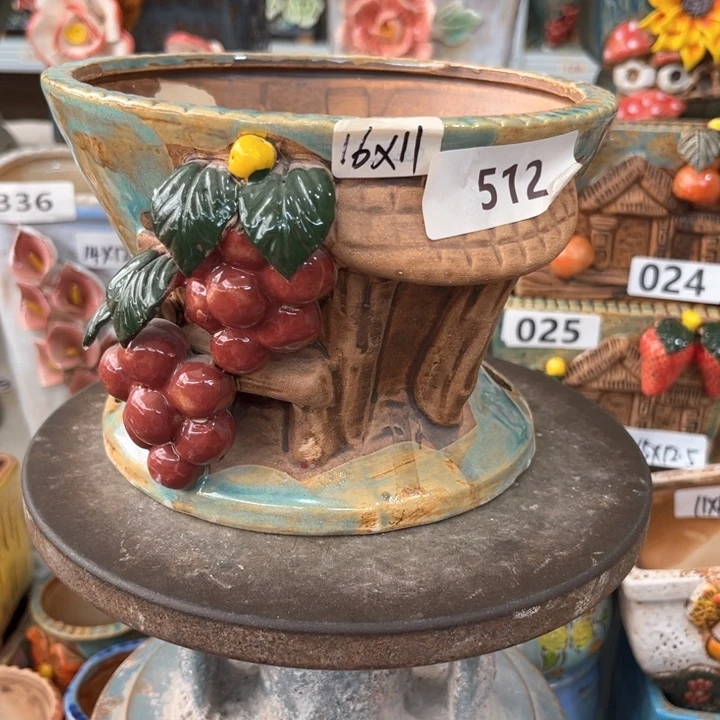 紫砂花盆粗陶材质多肉花盆